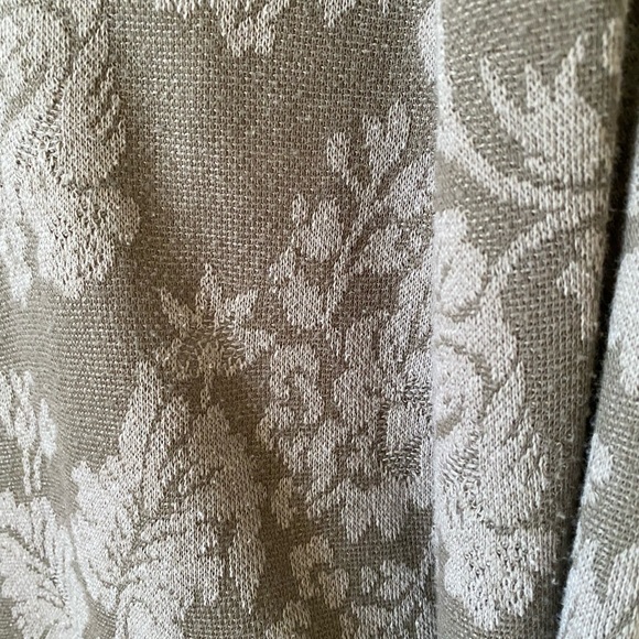 KNOX ROSE Open Shawl Cardigan Women’s Sweater Gray Floral, size XL - Picture 7 of 7